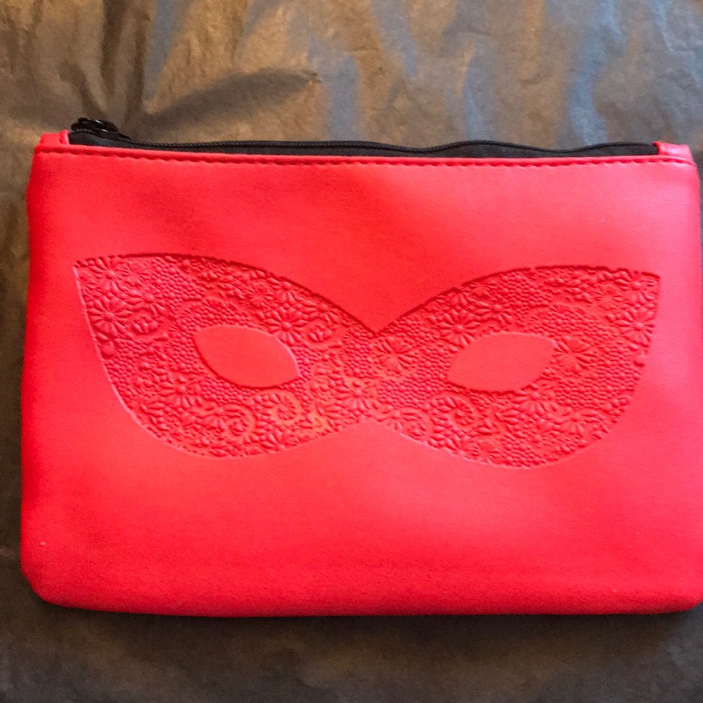 Ipsy red mask makeup bag